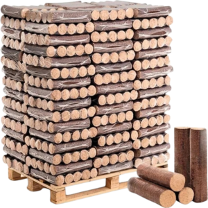 Holz4home Hartholzbriketts – 960 kg Palette (Eiche & Buche, 4,8 kWh/kg)