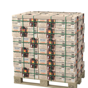 REKORD Braunkohlebriketts 10 kg Papiertüte – Europalette (90 x 10 kg / 900 kg)