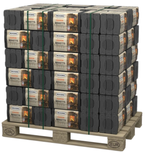 REKORD Braunkohlebriketts 10 kg Folienpack – Europalette (90 x 10 kg / 900 kg)